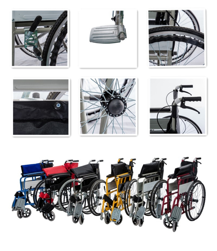 2021 New Trend Best Price Powder Coated Frame Manual Wheelchair