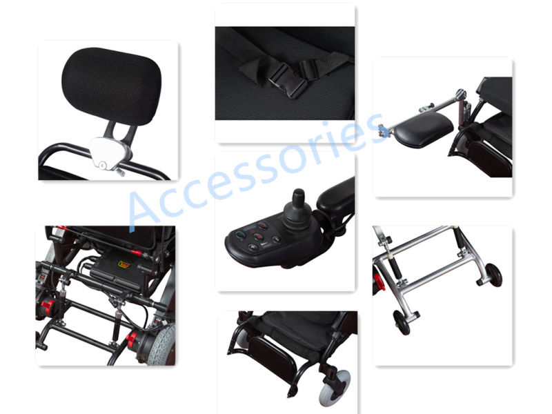 aluminum Alloy Noiseless Lightweight Foldable Electric Wheelchair with Ce, ISO13485