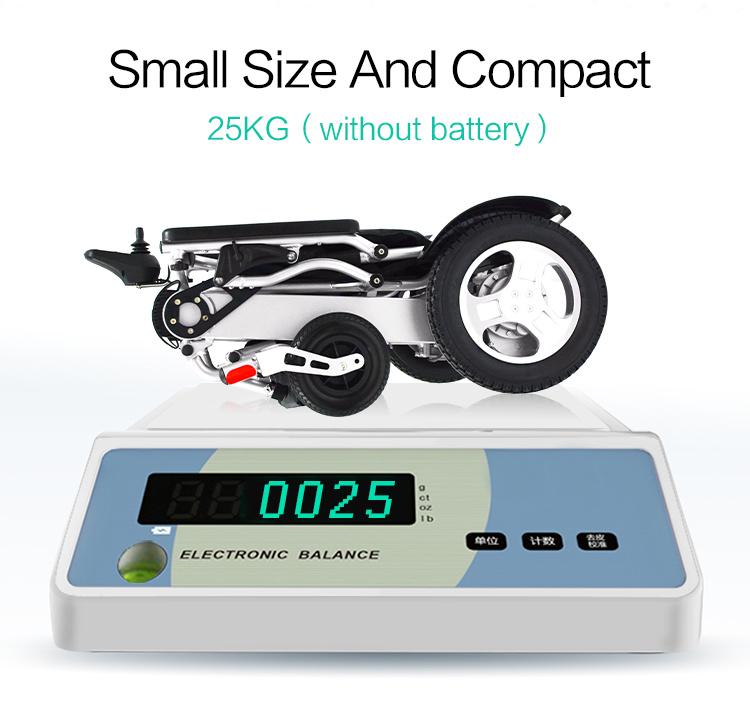 Dual Battery Electric Folding Powered Wheelchair with FDA&Ce