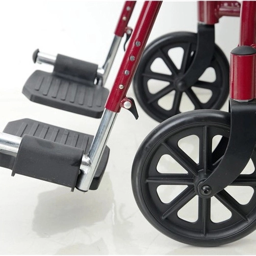 24 Inch Disabled Adult Steel Foldable Economic Manual Wheelchair