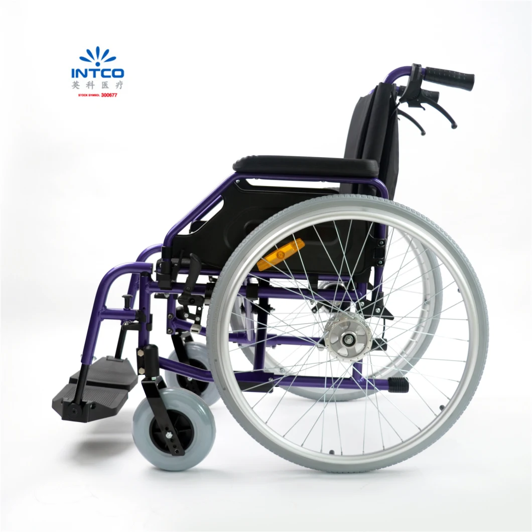 Multifunctional Aluminum Foldable Wheelchair with Drum Brakes