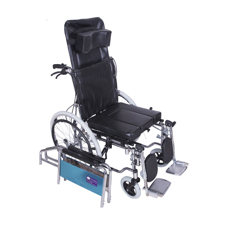 Manual Wheelchair with Reclining Backrest Wheelchairs with Bedpan