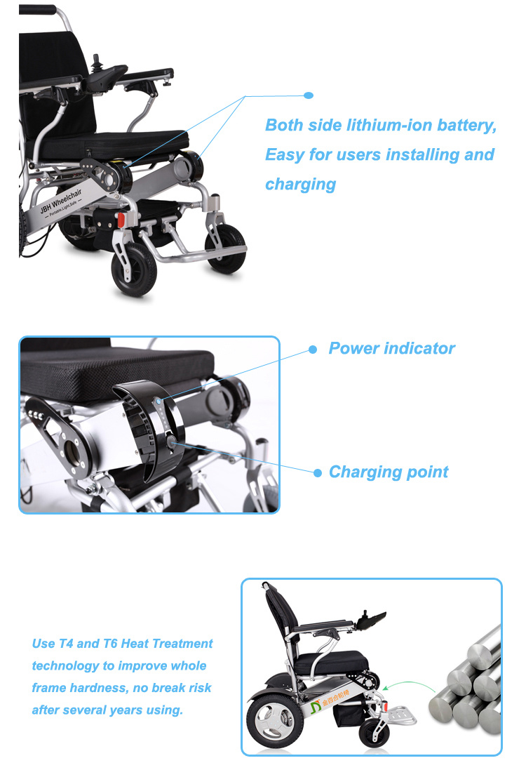 Jbh Smart Chair Lightweight Foldable Electric Wheelchair