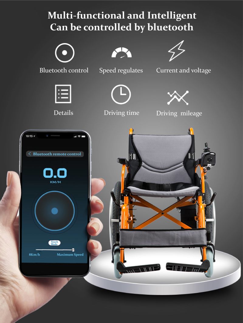 P2 Lithium Battery in Electric Wheelchair Bluetooth Motorized Power Wheelchair