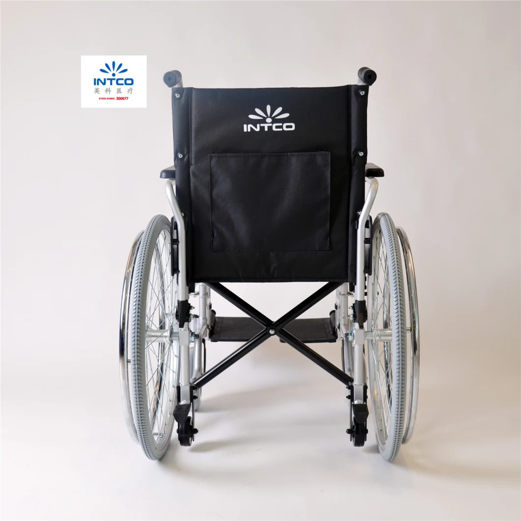 Medical Equipment Foldable Aluminum Wheelchair with Small Lifting Wheel