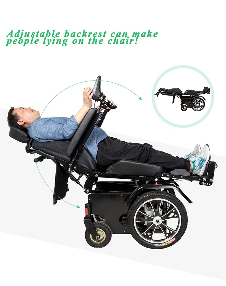 Disabled Lying and Stand up Electric Wheelchair with Pg Controller