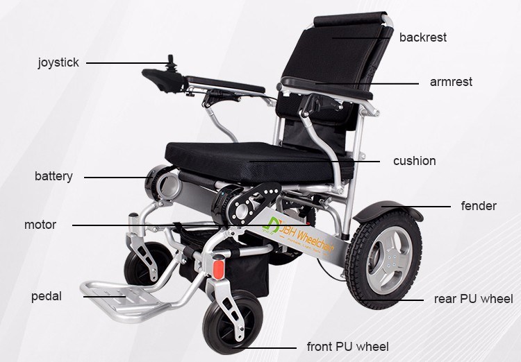 Medical Mechanical Collapsible Wheelchair Battery Operated Folding Electric Hydraulic Wheelchairs