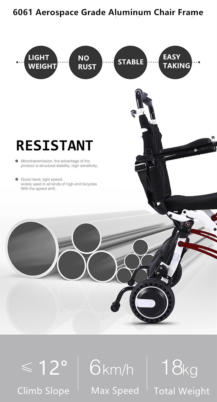 18kg Lightweight Elctric Portable Wheelchair for Elder