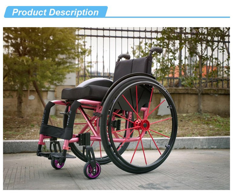 Lightweight Manual Sports Wheelchair for Elderly and Handicapped