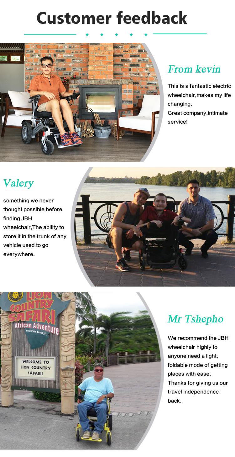 180W Brushless Motor Wheelchair Handicapped Travelling Electric Wheelchair