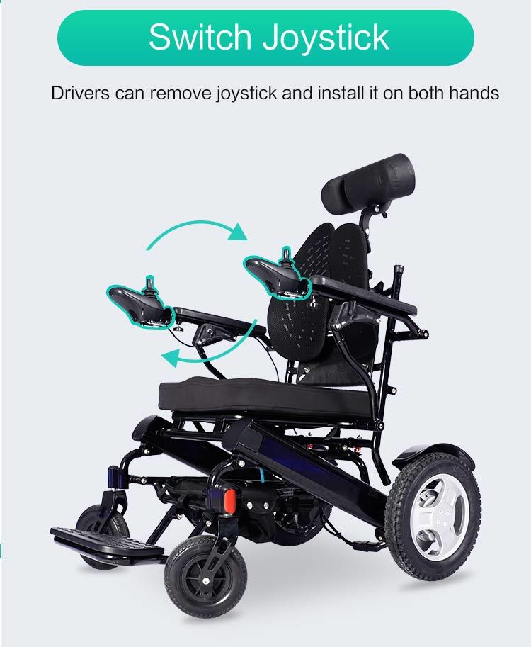 2019 Hot Sale Aluminium Light Folding Lithium Battery Electric Wheelchair