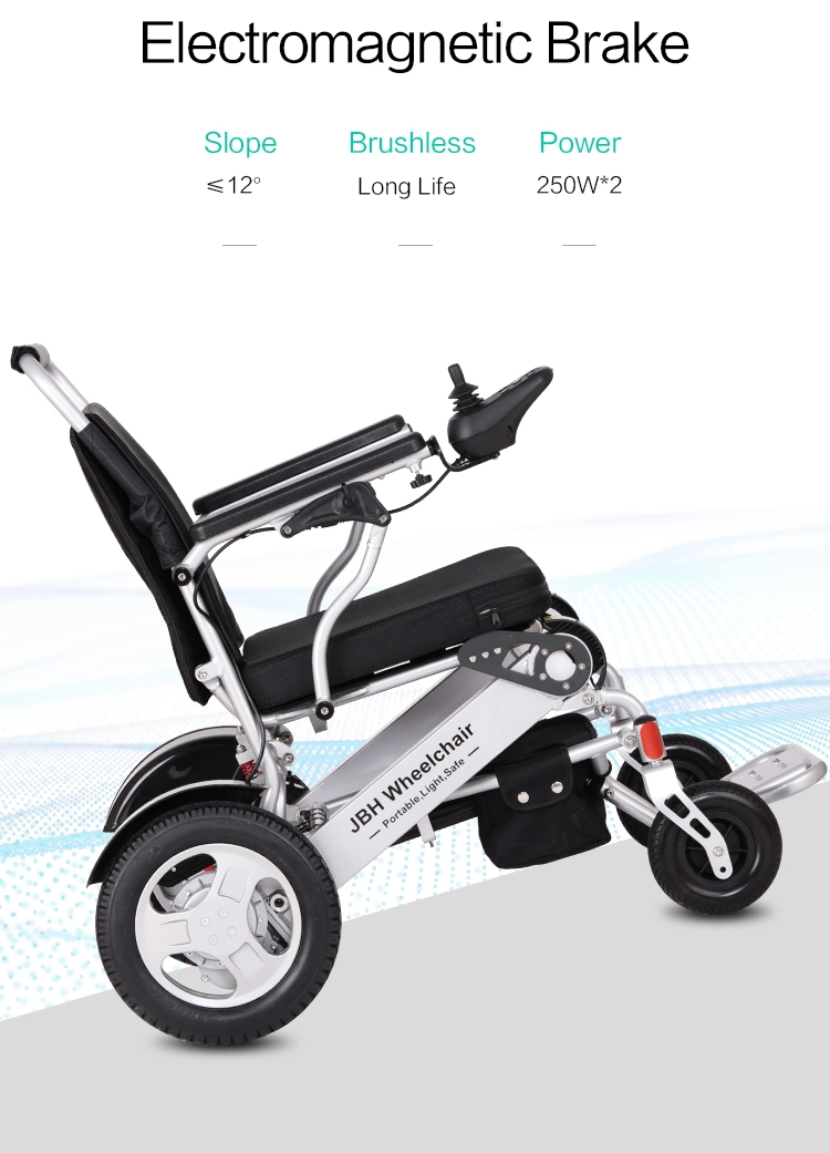 Extreme Comfort Lithium Battery Operated Foldable Electric Wheelchair on Plane