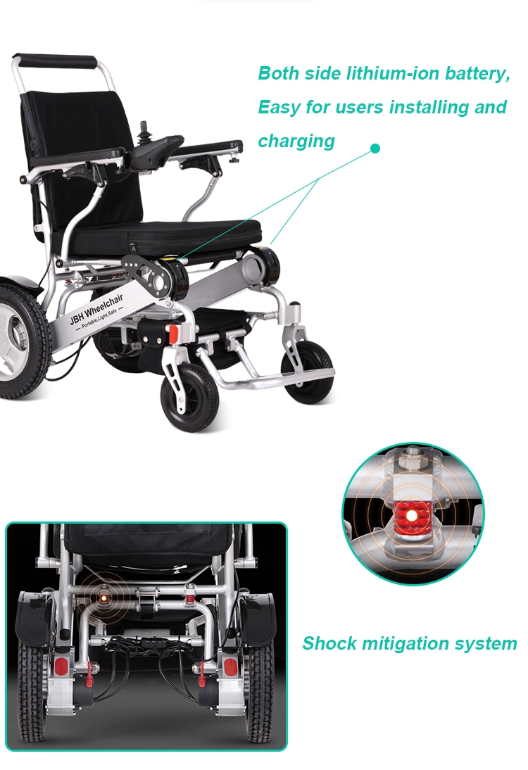 Extreme Comfort Lithium Battery Operated Foldable Electric Wheelchair on Plane