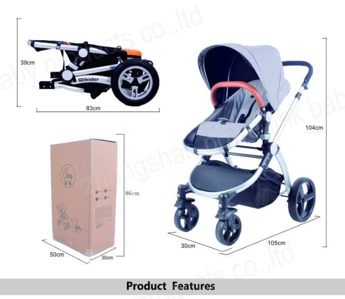 2018 3 in 1 Baby Children Kids Pram with Big Wheel