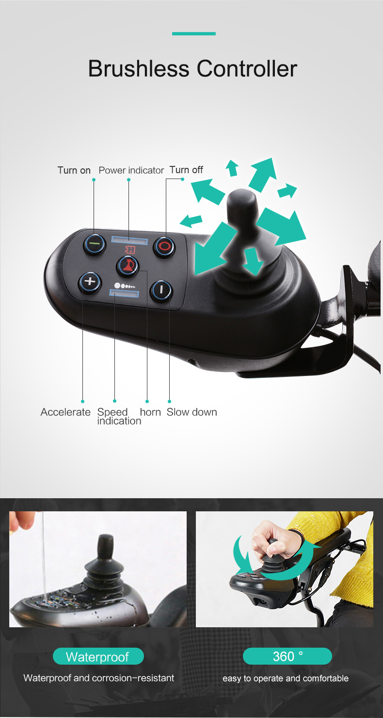 Ce & FDA Approved Electric Fold Power Wheelchair for Elderly