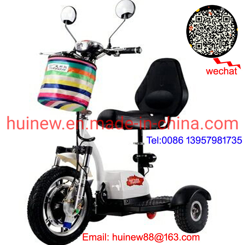 Folding 3 Wheels Handicapped Scooter LCD Display Mobility Scooter with Ce