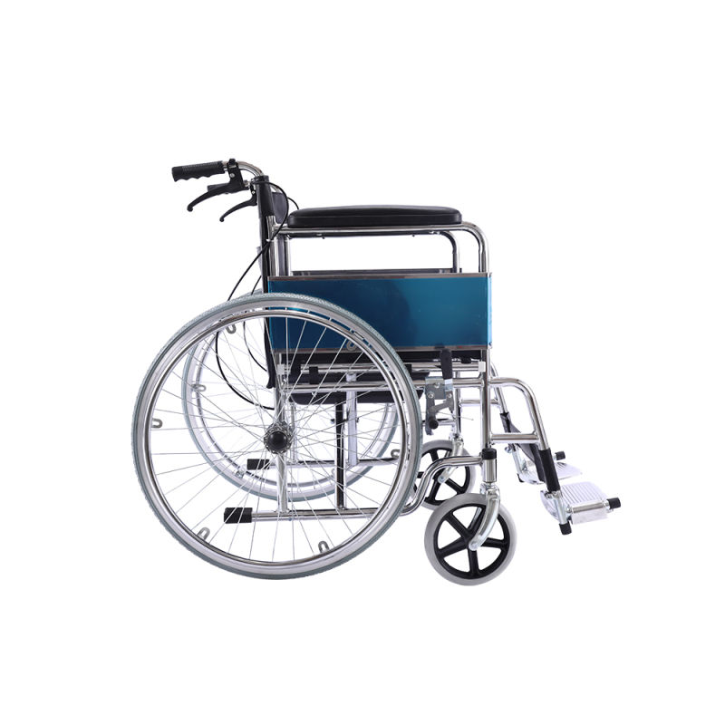 Manual Steel Bedpan Toilet Wheelchair for Aged Handicapped Disable People