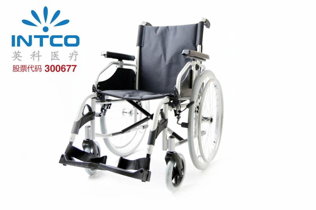 Mobility Aids Steel/Aluminum Manual Folding Wheelchair for Disabled People