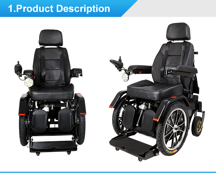 Height Adjustable Seat Power Standing Wheelchair