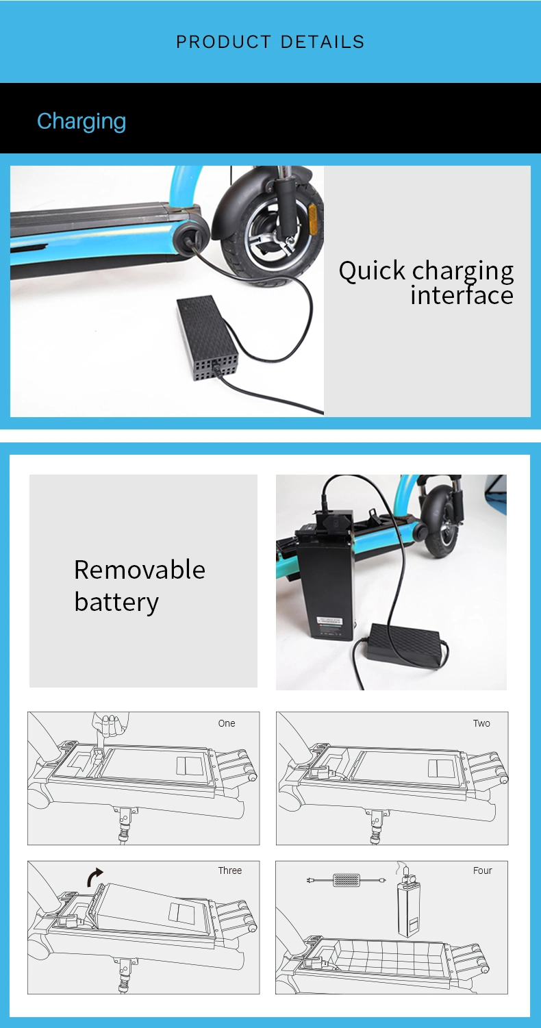 Good Quality 350W 10.4ah Mobility Scooter 10inch Two Tires Foldable Electric Scooter