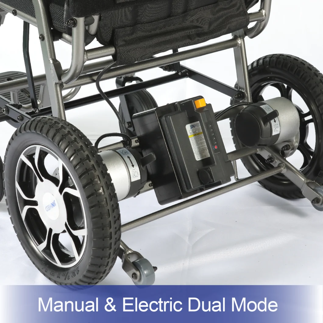 Hot Selling Folding Dual Control Power Electric Wheelchair with Removable Lithium Battery