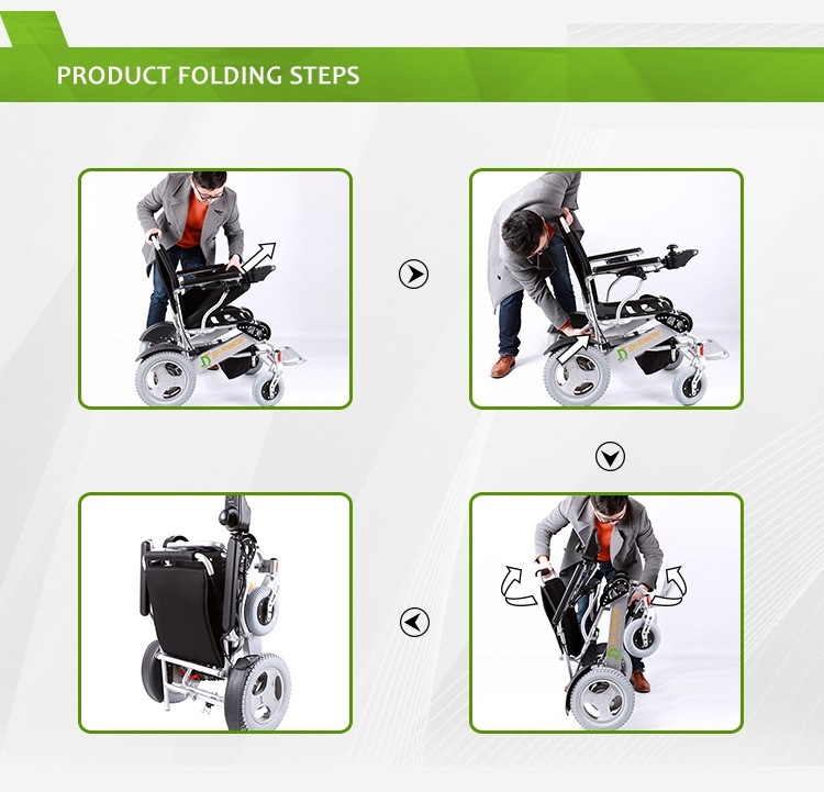 Medical Mechanical Collapsible Wheelchair Battery Operated Folding Electric Hydraulic Wheelchairs