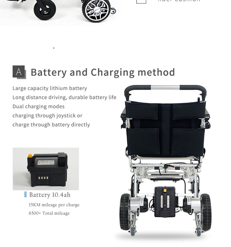 Jinmed Elderly Handicap Daily Use Long Lasting Portable Power Wheelchair