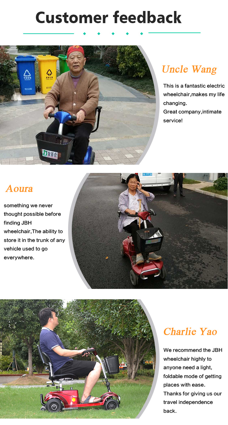 Factory Direct Light Weight Electric Fold Mobility Scooter for Outdoor