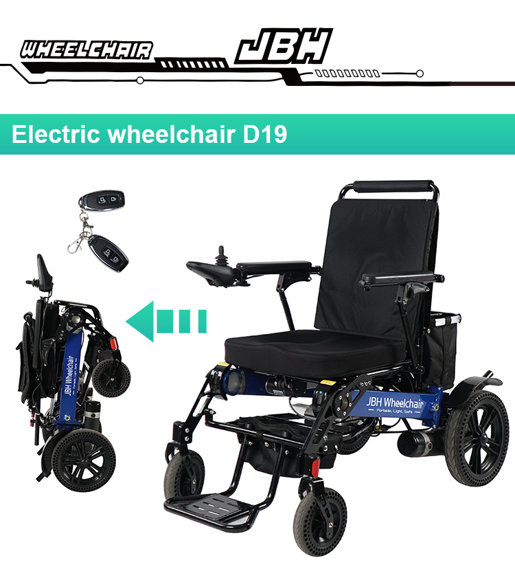 Automatic Remote Folding Electric Wheelchair with Shopping Basket