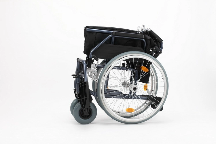 Manual Wheelchair Alloy Drop Back Handle Folding Wheelchair Lithium Battery