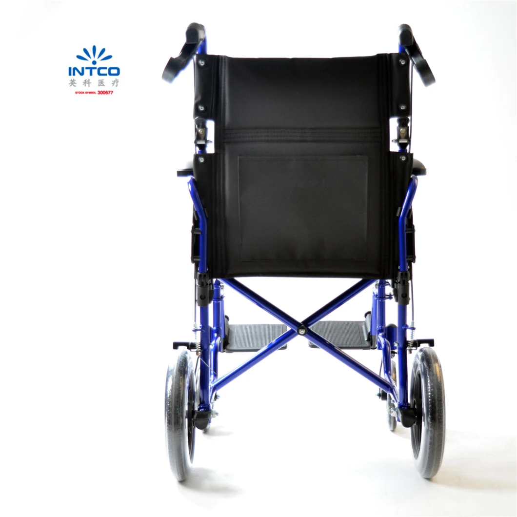 Compact Aluminum Wheelchair with Attendant Hand Brakes