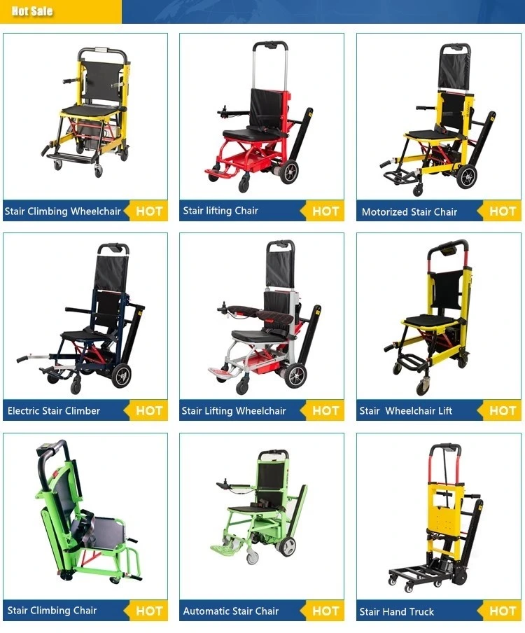Aluminum Alloy Automatic Foldaway Portable Electric Stair Chair Climbing Wheelchair