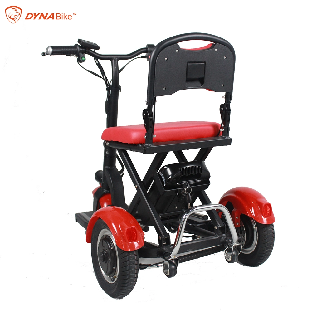 Disabled Scooter 3 Wheel Folding Aluminum Alloy 10ah Mobility Scooter