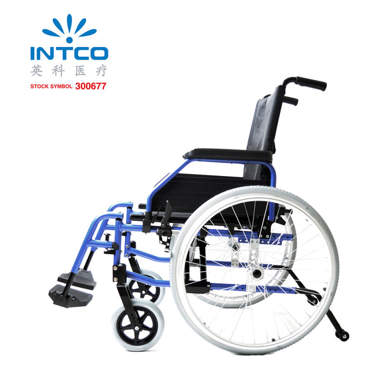 Seat Height and Depth Adjustable Aluminum Manual Wheelchairs with Anti-Tripper