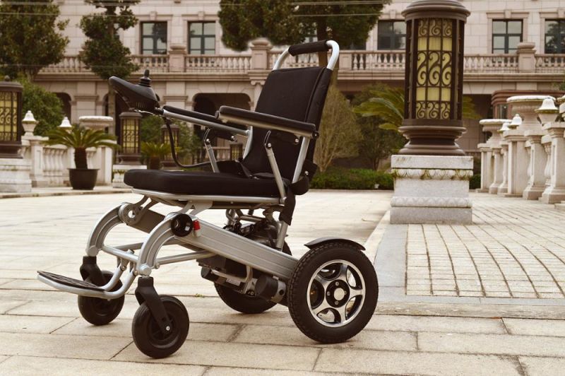 Lightweight Foldable Electric Power Wheelchair with Lithium Battery for Elderly People