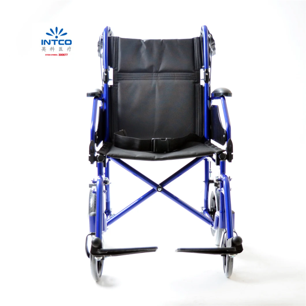 Compact Aluminum Wheelchair with Attendant Hand Brakes