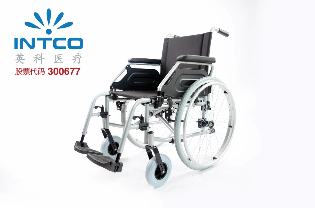 Mobility Aids Aluminum/Steel Folding Wheelchair for Disabled People with Europen Design