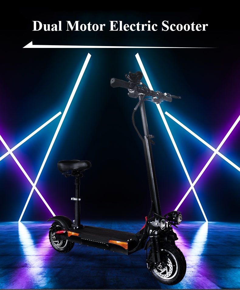 Wide Wheel Scooter E Scooter 500W*2 48V18ah Scooter Seat