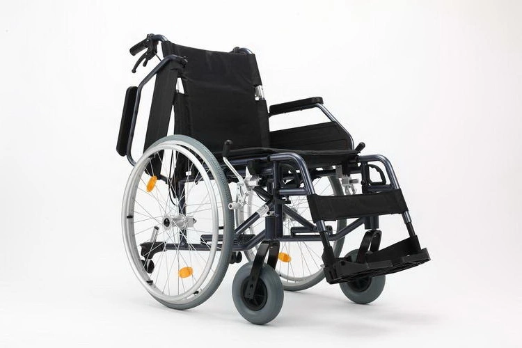 Manual Wheelchair Alloy Drop Back Handle Folding Wheelchair Lithium Battery