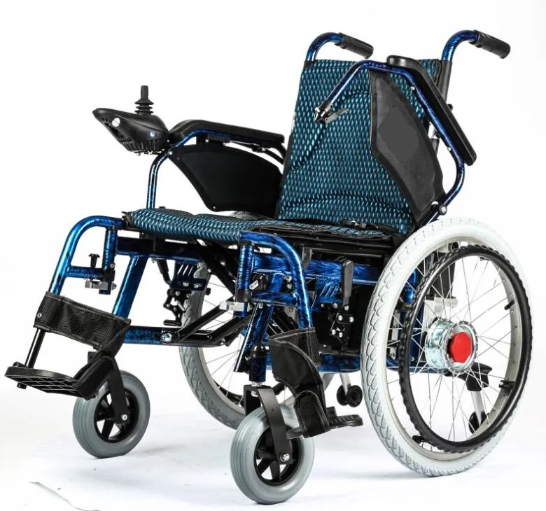 Hot Sale Steel Material Transport Electric Wheelchair Rehabilitation Foldable