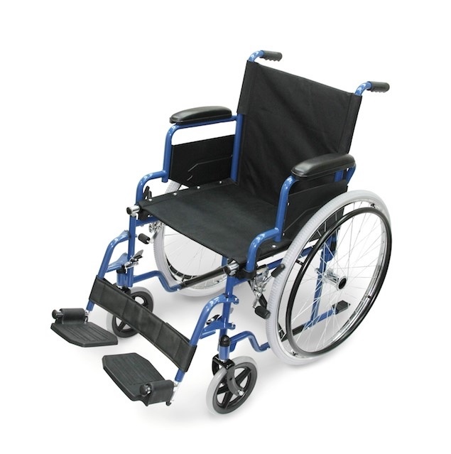 Lightweight Foldable Wheelchair and Backrest Can Fold Down.