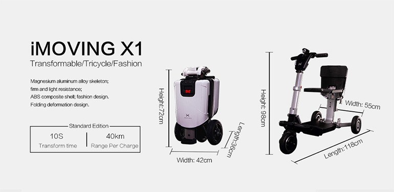 Self Balancing Electric Scooter Foldable Mobility Scooter for Disabled People