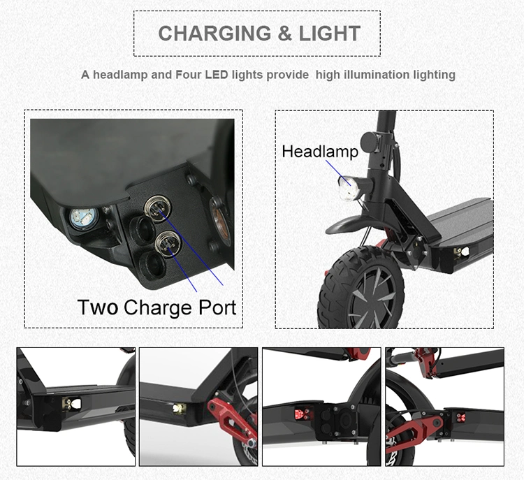 Folded Scooters Electric Motor Electric Kick Scooter 3600W for off-Road