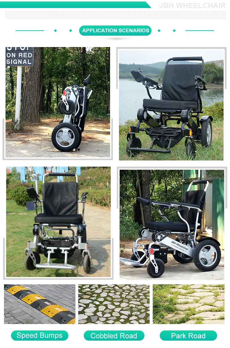 Extreme Comfort Lithium Battery Operated Foldable Electric Wheelchair on Plane