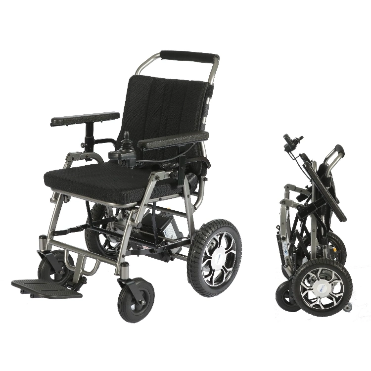 Hot Selling Folding Dual Control Power Electric Wheelchair with Removable Lithium Battery