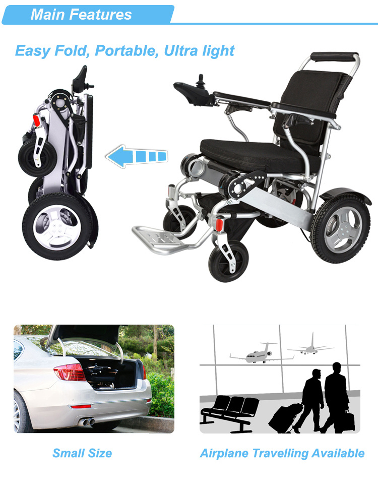 Disabled and Elderly Use Easy Carry Smart Power Wheelchair