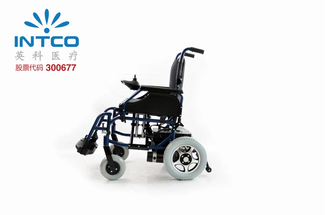 Mobility Aids Economic Standard Steel Folding Electric/Power Wheelchair for Disabled People