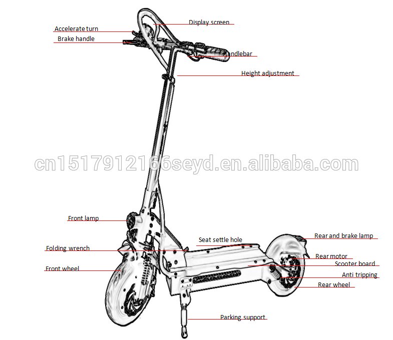 Hikerboy Light Weight Smart Foldable Electric Mobility Electric Scooter with Two Wheels