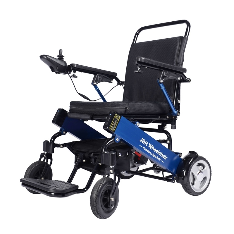 Light Motorized Folding Electric Wheelchair with 180W Brushless Motors