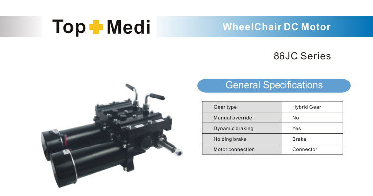 Medical Equipment DC Brush Motor for Electric Wheelchair Mobility